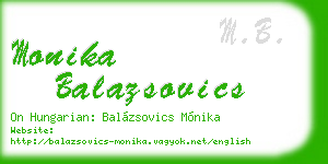 monika balazsovics business card