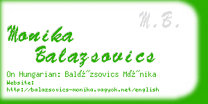 monika balazsovics business card